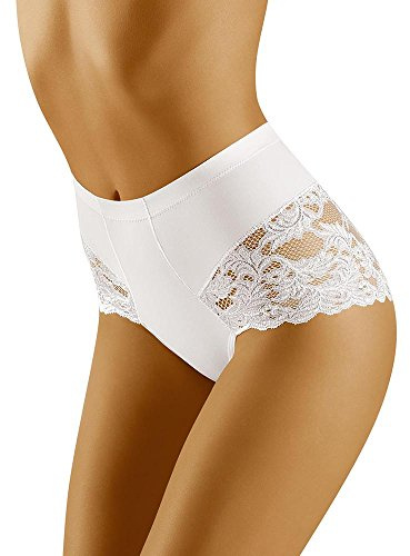 Wolbar Femmes Sexy Culotte Sculptante Slips Hipster Confortable Taille Haute WB184, Blanc,XXL