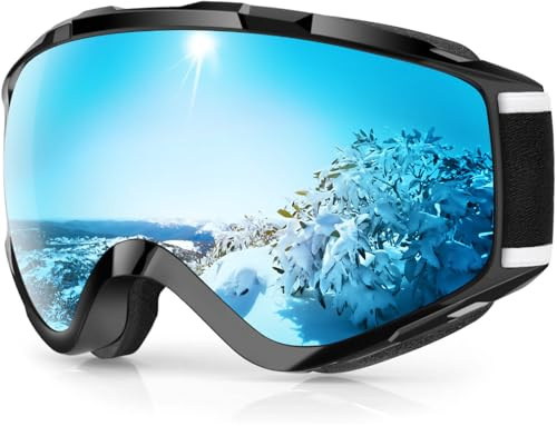 findway Ski Goggles OTG - Over Glasses Snow/Snowboard Goggles for Men, Women & Youth - 100% UV Protection