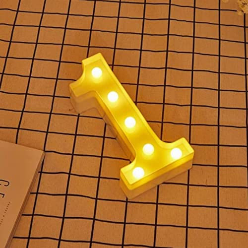 JANDEI - Lettere LED, Numeri Luminosi, Figura a Cuore, 22cm, con Luce Calda per Decorazione e Atmosfera, Luci Notturne Scrivania, Compleanni, Matrimoni, Vetrine. Funzionano con batterie AA (1)
