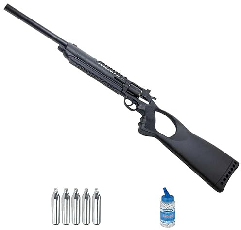 Revólver-Rifle WG Herd Wolf 711 | Pacchetto pistola Airsoft (pallini in PVC). Arma ad aria compressa CO2 calibro 6 mm (potenza: 1 joule)