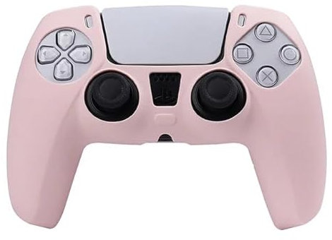 CABLEPELADO Cover in silicone per controller PS5, custodia protettiva in silicone morbido per controller PS5, protezione in silicone per controller PS5, compatibile con PS5, silicone, rosa