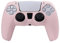 CABLEPELADO Coque en silicone pour manette PS5, coque de protection en silicone souple pour manette PS5, compatible avec PS5, silicone, rose