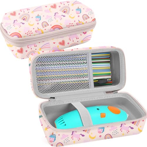 Leayjeen Storage Case Compatible with 3Doodler Start+ Essentialsfor 3D Pen Set for Kids,3D Pens Storage Organizer Carrying case Fit for 3D Printing Pen(Case Only)-Pink
