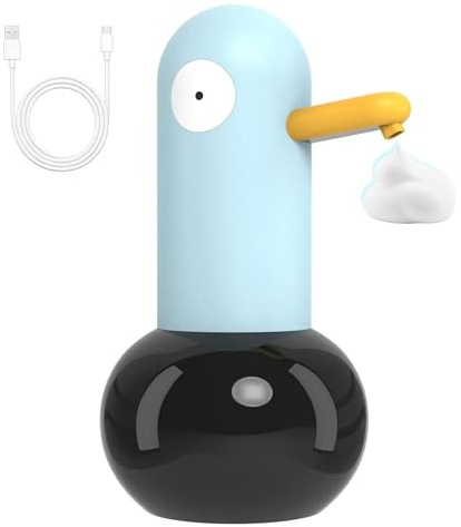 Dispenser Automatico di Sapone Schiumogeno, Design Simpatico Cartone Animato di Anatra, Dispenser di Sapone in Schiuma Senza, Dispenser Automatico di Sapone per le Mani da (Tipo