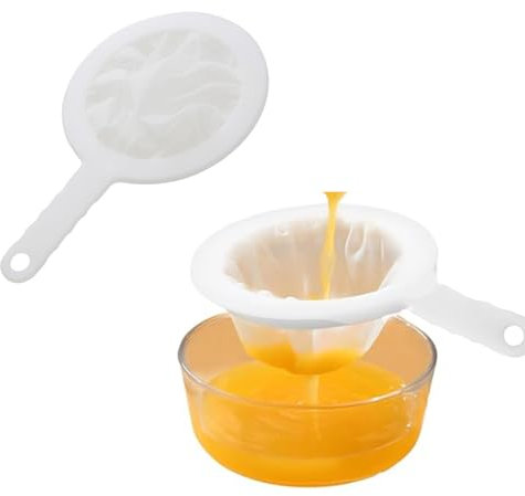 2 stycken kökssil plast (400 nät), sil kök med 8 självhäftande krokar, kökssil fin, extra finmaskig sil, fina nylonmaskor för att filtrera yoghurt, mjölksyrevin och honung