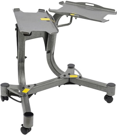 Hantelständer Hantelscheibenständer Hantelablage Langhantelständer Kurzhantelständer Hantel Ständer Hantelablage für verstellbare Hanteln Mit 4 Universalrädern, Gummischutz & Handtuchhalter