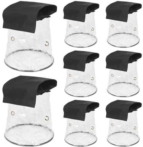 MAD OWL LED Par Light Rain Cover, Waterproof Outdoor Par Light Protection, Weather Shield for Stage Lighting, Hanging Mini LED Light Rainproof and Dustproof Accessories 8Pack transparent
