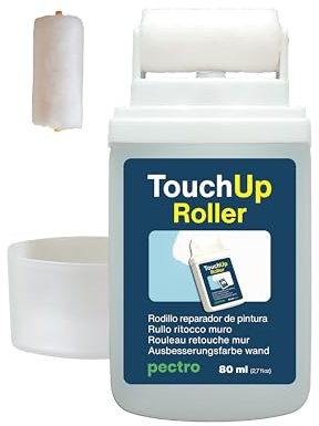 PECTRO Rullo Ritocco Muro 80ml – Vernice Bianca per Riparazioni e Macchie di umidità e graffi su Pareti - Ricaricabile per pittura con Rullo di Ricambio (1)