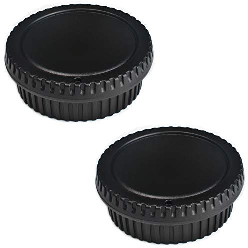 VKO Front Body Cap & Rear Lens Cap Replacement for 60D 70D 77D 80D 7D 5D Mark II III IV 750D 760D 700D 800D 4000D 2000D 200D 1300D Camera Body & EF Lens Replaces RF-3(2 Pack)