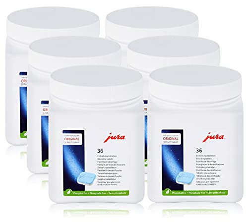 Jura Entkalkungstabletten 36 Tabletten in der Dose - Phosphatfrei (6er Pack)