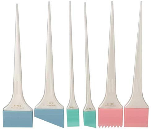 Brrnoo Lot de 6 pinceaux pour Coloration des Cheveux Pinceaux à Teinture Cheveux, Applicateur Professionnel pour Salon de Coiffure Teinture Silicone Colaration des Cheveaux DIY (2)
