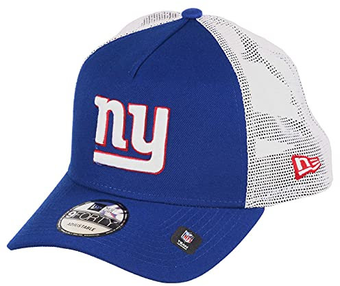 New Era New York Giants NFL White Mesh Trucker 9Forty A-Frame Trucker Cap - One-Size