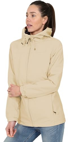 Blu Apparel Veste de pluie imperméable à capuche coupe-vent pour femme