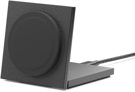Native Union Rise Magnetic Wireless Charger – Qi2 Certified & MagSafe Compatible – Foldable Charging Stand for iPhone Air, 17, 17e & Other Qi-Compatible Devices – Up to 15W Fast-Charging (Black)