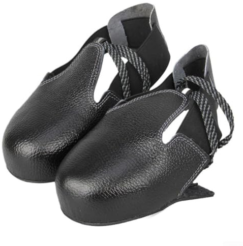 Oniissy Copriscarpe antinfortunistiche da lavoro antiurto | Puntale in acciaio anti-rottura in pelle | Copertura per scarpe di sicurezza in pelle elastica | Tappo in acciaio
