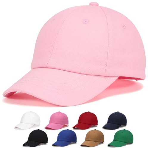 WILLPORT Kids Adjustable Cotton Baseball Cap,2-5Y,Pink
