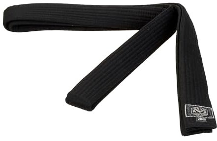 Ju-Sports Gürtel Master - schwarz, Baumwolle I Kampfsport Gürtel Für Budo-Sportarten Judo, Karate, Kickboxen UVM I Martial Arts Gürtel ca. 5cm breit I 280 cm