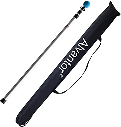 Alvantor Aluminum Telescoping Tarp Poles Adjustable Rods Screen House & Bubble Tent, Portable Awning Poles for Tent Fly & Tarps Canopy, for Camping, Hiking, Backpacking, Extend to 112.6”