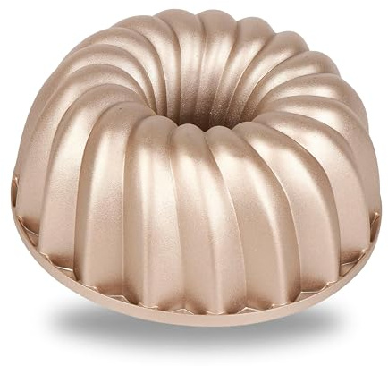 Baker's Secret for Fluted Cake Pan, Fluted Cake Pans, Perfect for Fluted Cakes, Die Cast Aluminum Cake Pans, 2 Layers Non-stick Coating, Novelty Cake Pan - The Cast Aluminum Collection (Classic)