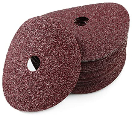 LEONTOOL Aluminum Oxide Resin Fiber 25pcs 4-Inch Resin Fiber Sanding Discs Center Hole 40 Grit Sanding Disc for Angle Grinders