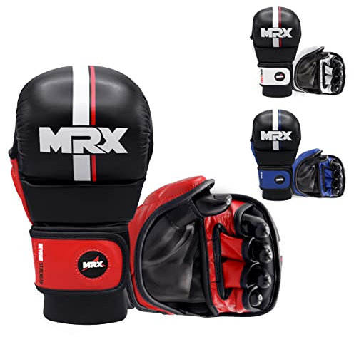 MMA Sparring Pro Gloves, with Open Ventilated Palm, Martial Arts Mitts Suitable for Men Women, Kara Cage Fighting, Combat Sports Training, Muay Thai, Punching Bag and Kickboxing