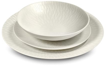 Médard de Noblat - Service vaisselle - Muse - Grès - Lot de 18 assiettes - Ivoire