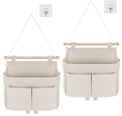 SPERMUOY Hängeorganizer,2 Stück Hängeaufbewahrung Wand Organizer Hängend mit Haken,Hängeorganizer Bad Tür Hängetasche Hängeaufbewahrung für Zuhause, Büro, Wohnmobil