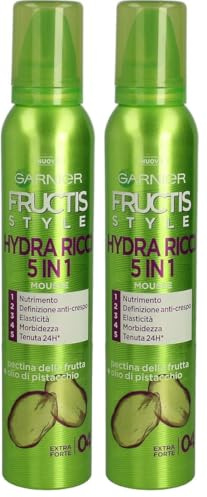 Garnier Fructis Hydra Ricci Mousse Ravviva Ricci Fissaggio Extra Forte, 200 ml (Confezione da 2)