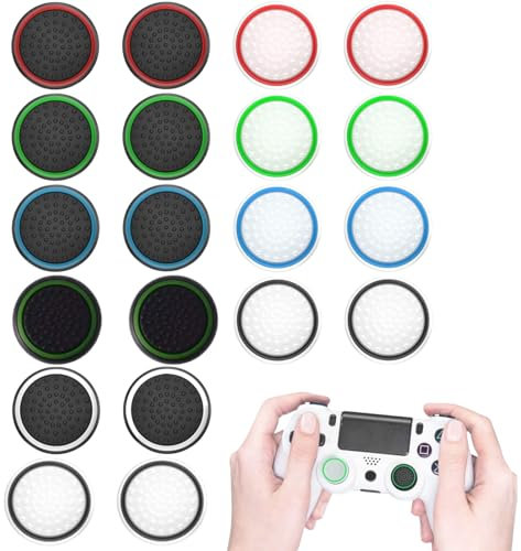 20 Stück Joystick Kappen Ps5 Controller Sticks Grips,Ps5 Controller Zubehör,Ps5 Zubehör Schutzabdeckung,Silikon Thumbsticks Grips Caps, Für Xbox One Series,Joystick-Schutz Aufsätze,Daumengriffkappen