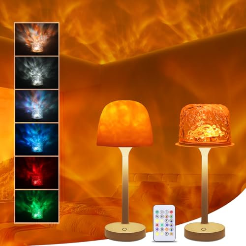 Northern Lights Projector for Bedroom, 16 Colour RGB Ocean Lamp, Rechargeable Luminorthe Cube Projector Light with Remote Control & Touch, Aurora Projectors Night Light for Kids/Party/Game Rooms