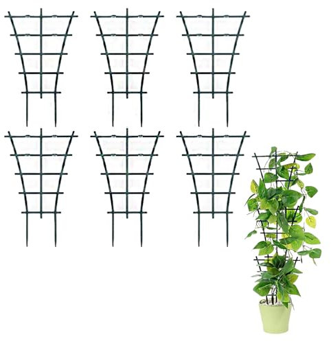 6 Stück Rankhilfe Zimmerpflanzen,Garten Pflanzenstütze Rankgitter Klein Kletterhilfe Pflanzen Indoor Plant Trellis for Climbing Plants,Efeutute Rankhilfen Pflanzenstützen Blumengitter,für Topfpflanzen