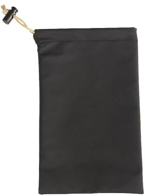 Blausky Lot de 3 sachets noirs à remplir, sac de rangement étanche en polyuréthane, sac en tissu avec cordon de serrage pour téléphone portable, appareil photo, alimentation mobile, 12,5 x 21 cm