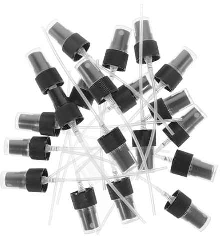 OFFIGAM 20 Cabezales de Pulverizador de Perfume Negro, Accesorios de Spray Portátil, Material Plástico, Fácil de Usar para Recarga de Botellas de Perfume