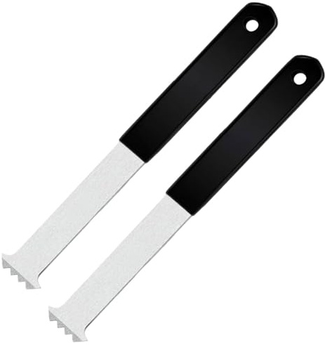 XSHAO® 2 estrattori per pavimentazione con manico in gomma antiscivolo e raschietto a doppio giunto per giardino, terrazza e marciapiede