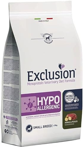 Exclusion Hypoallergenic Cibo Secco per Cani di Piccola Taglia, Cavallo e Patate, 2 Kg