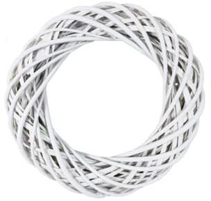 Corona di vimini bianca Ø 30 cm – Corona decorativa in vimini intrecciato, base naturale per decorazioni fai da te, ghirlande e composizioni stagionali