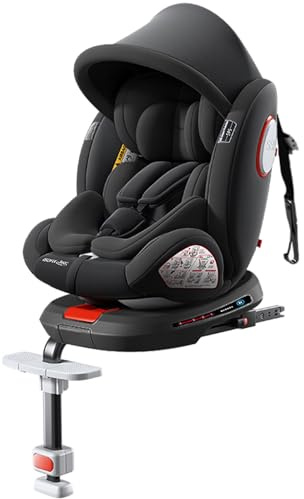 Oubeauou Seggiolino Auto Premium 360° Rotante, Seggiolino di Sicurezza per Bambini con Montaggio ISOFIX Protezione da Impatto SIP Angoli di Reclinazione Regolabili Installazione Avanti e Indietro 6