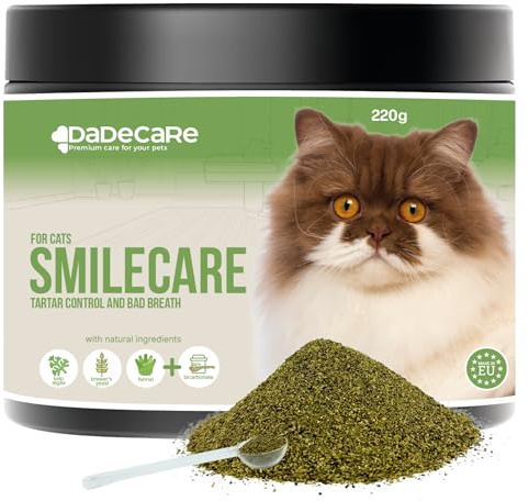 Smilecare Poudre Dentaire pour Chats sans Brossage, Hygiène Buccale Quotidienne, Réduit Tartre et Plaque, Favorise une Haleine Fraîche, pour Chats de Tout Âge