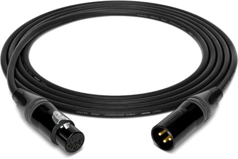 enoaudio Mogami 2534 Quad Professionel Studio Kabel Symmetrische Mikrofon | Neutrik Gold XLR female - XLR male | HiFi, Black, 1,5 m