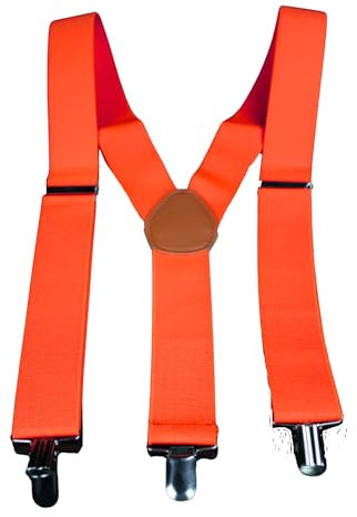 UV FLOOR - Bretelles Fluo Néon - Réglables - Qualité Premium - Accessoire Fluorescent - Fête - Déguisement - Orange Fluo