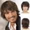Beweig Perruque Brun Courte Homme Perruque de Cheveux Synthétique En Couches avec Frange Halloween Cosplay Costume de Fête Quotidien