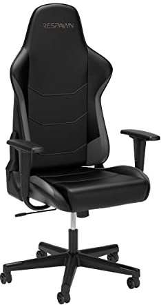 Respawn 110 Ergonomic Gaming Chair - Reclining Office Video Game Swivel Chair with Lumbar Support, Headrest, Heavy Duty, High Back, Racing Style Gaming Recliner Seat for Computer Gamer - Gray