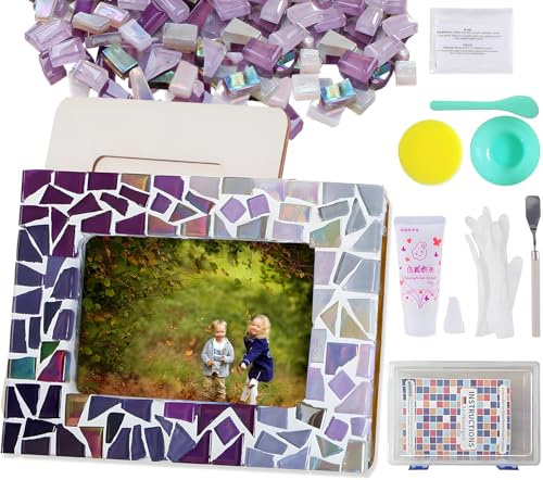 AiYoYo DIY Fotorahmen Bastelset Geschenke für Erwachsene Mosaik Bilderrahmen Kreatives Basteln Geburtstagsgeschenk