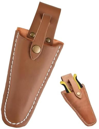 Peiyee Bolsa De JardineríA para Herramientas De Tijeras,Funda De Cuero,Bolsa para Tijeras De JardineríA,Bolsa para Tijeras De JardineríA, CinturóN De La Cintura para Alicates, Cuchillo De JardíN