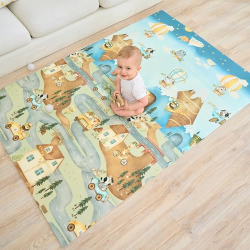 Krabbelmatte Baby Faltbar Spielmatte Kinder Spieldecke 120x180x1cm Krabbeldecke Für Baby - Babymatte Kindermatte - Schaumstoffmatte Kinderteppich- Spielteppich - Bodenmatte Kinder - Babygeschenk