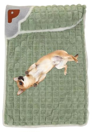 Cama de alfombra para mascotas – Alfombra grande de jaula lavable, cama de alfombra para perros | Alfombra universal antideslizante de felpa suave para jaula de perro, alfombra de dormir para perros