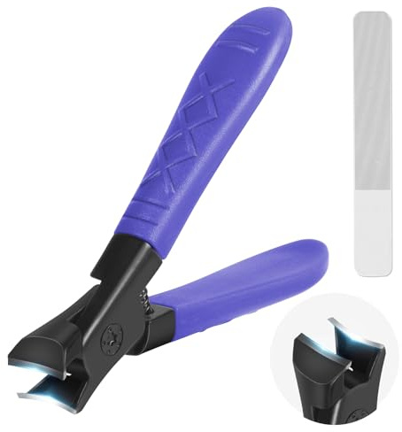 LOPHE Tagliaunghie Professionale, 2 Pcs Tagliaunghie Set, Tagliaunghie per Unghie Piedi con Design Antispruzzo, Taglia Unghie Grande per Uomo Donna Adulto(Manico in rete blu)