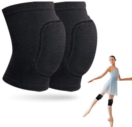 JCUQGDOO 1 Paar Knieschoner Tanzen, Atmungsaktive Knieschützer speziell für Tanzen Volleyball, Extra Weiche Polsterung Elastische Passform, Ideal als Volleyball Knieschoner Damen Knieschoner Tanzens