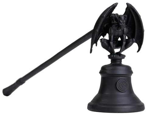 WVOPIAHY Gotischer Gargoyle Kerzenlöscher - 16.8cm Griff, Ø4cm Becher, 7.5cm H - Mystische Heimdekoration & Altarzubehör