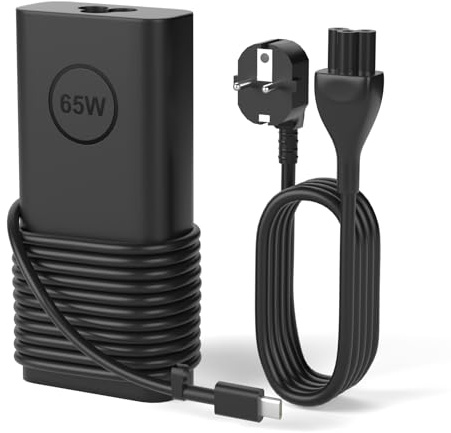 Laddare 65W USB C för Dell Inspiron Chromebook Latitude bärbar Nätadapter | kompatibel med Dell Chromebook 11 3100 5190 2-i-1 5400 3110 Chromebook 13 3380 7486 5300 Latitude 11 5179 5175 Nätadapter
